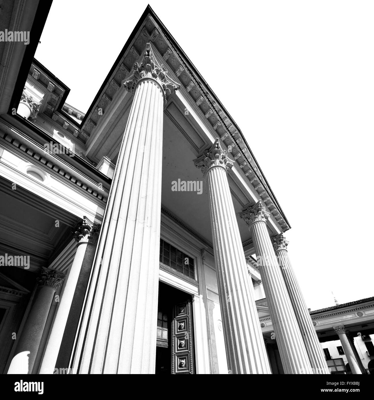 Tower stone building architecture Black and White Stock Photos & Images ...