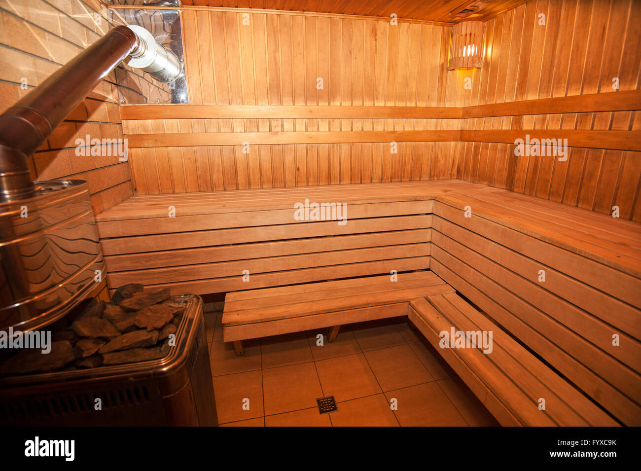 Finnish sauna photo Stock Photo