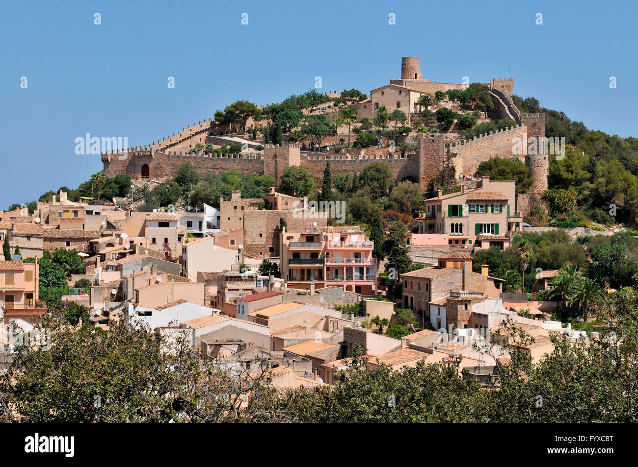 Fortress Capdepera, Mallorca, Spain Stock Photo