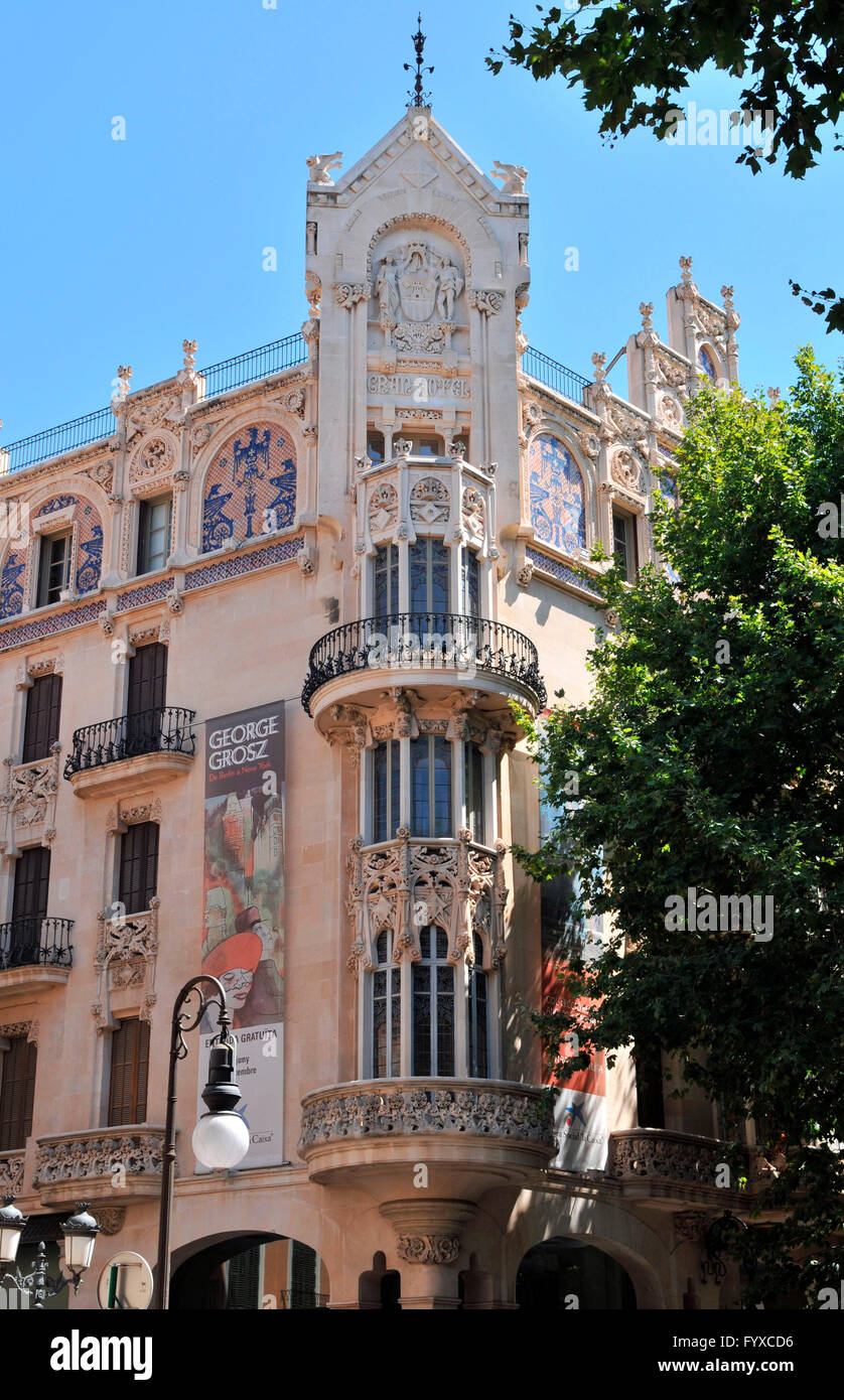 Gran Hotel, Palma de Mallorca, Mallorca, Spain / art noveau Stock Photo