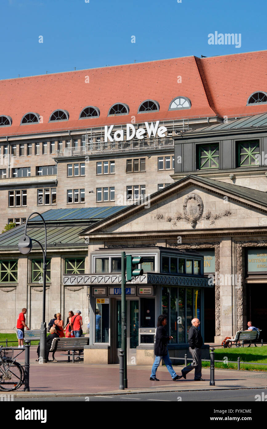 Kadewe, metro station Wittenbergplatz, Schoneberg, Berlin, Germany / Schöneberg Stock Photo