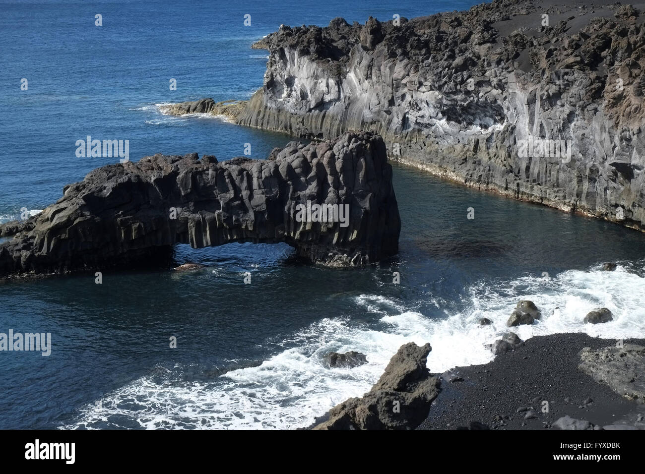 Rugged southwest coast of La Palma Stock Photo