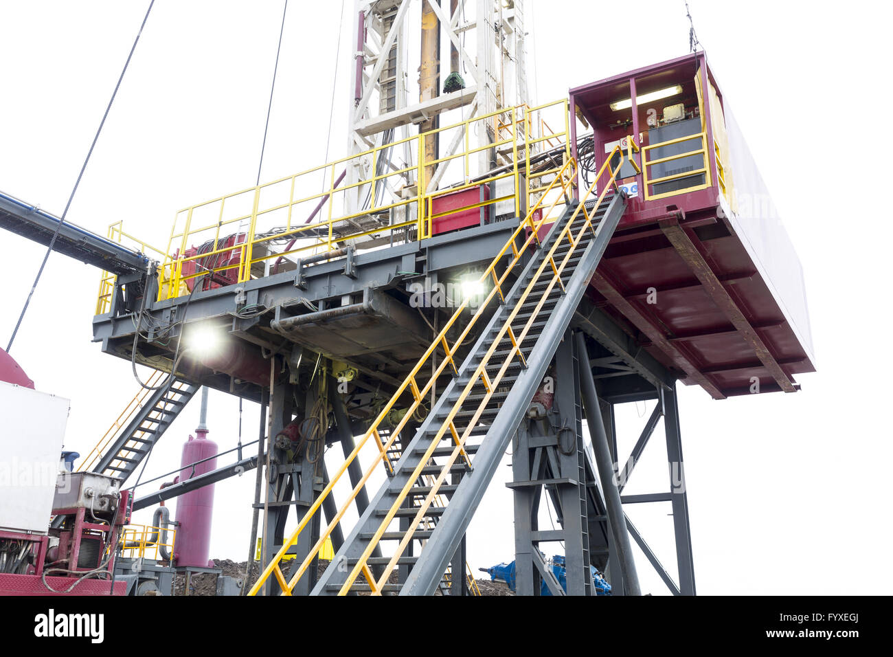 Gas drilling machine platform Stock Photo Alamy