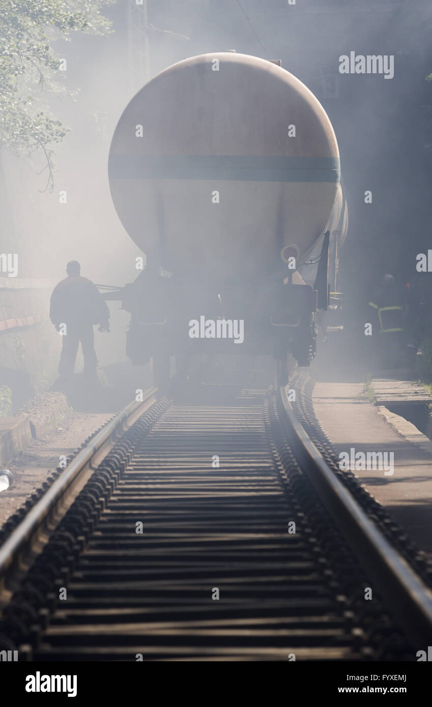 Tanker train crash accident Stock Photo Alamy