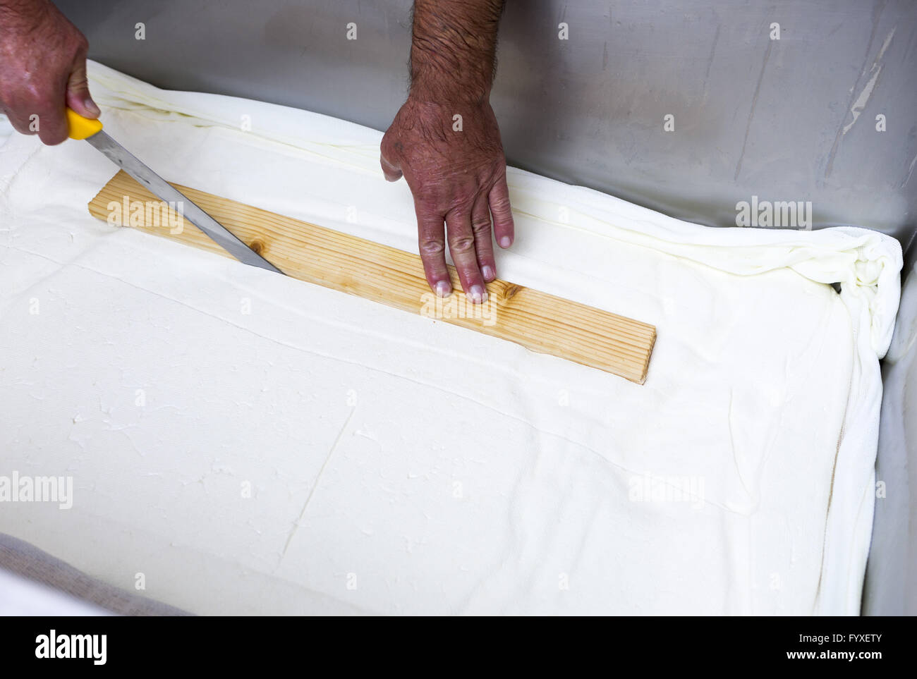 Greek white feta cheese Stock Photo - Alamy