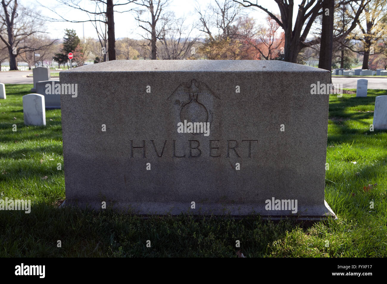Grave of Henry Lewis Hulbert, United States Marine, Arlington Cemetery
