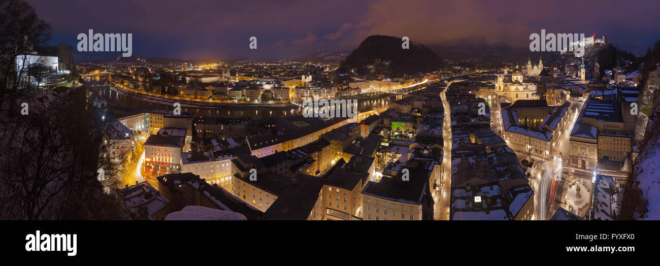 Salzburg Austria at winter Stock Photo