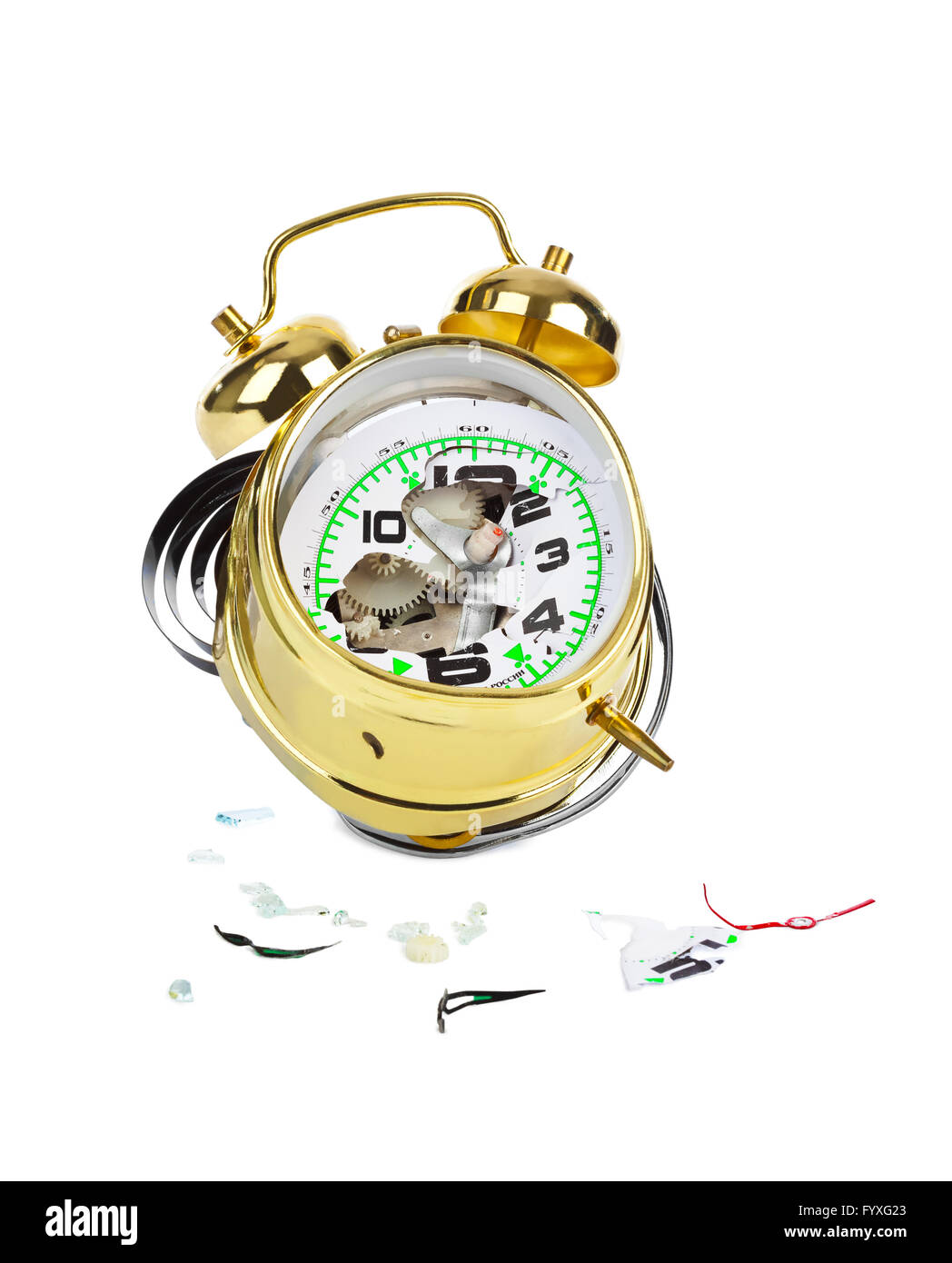 Broken alarm clock Stock Photo Alamy