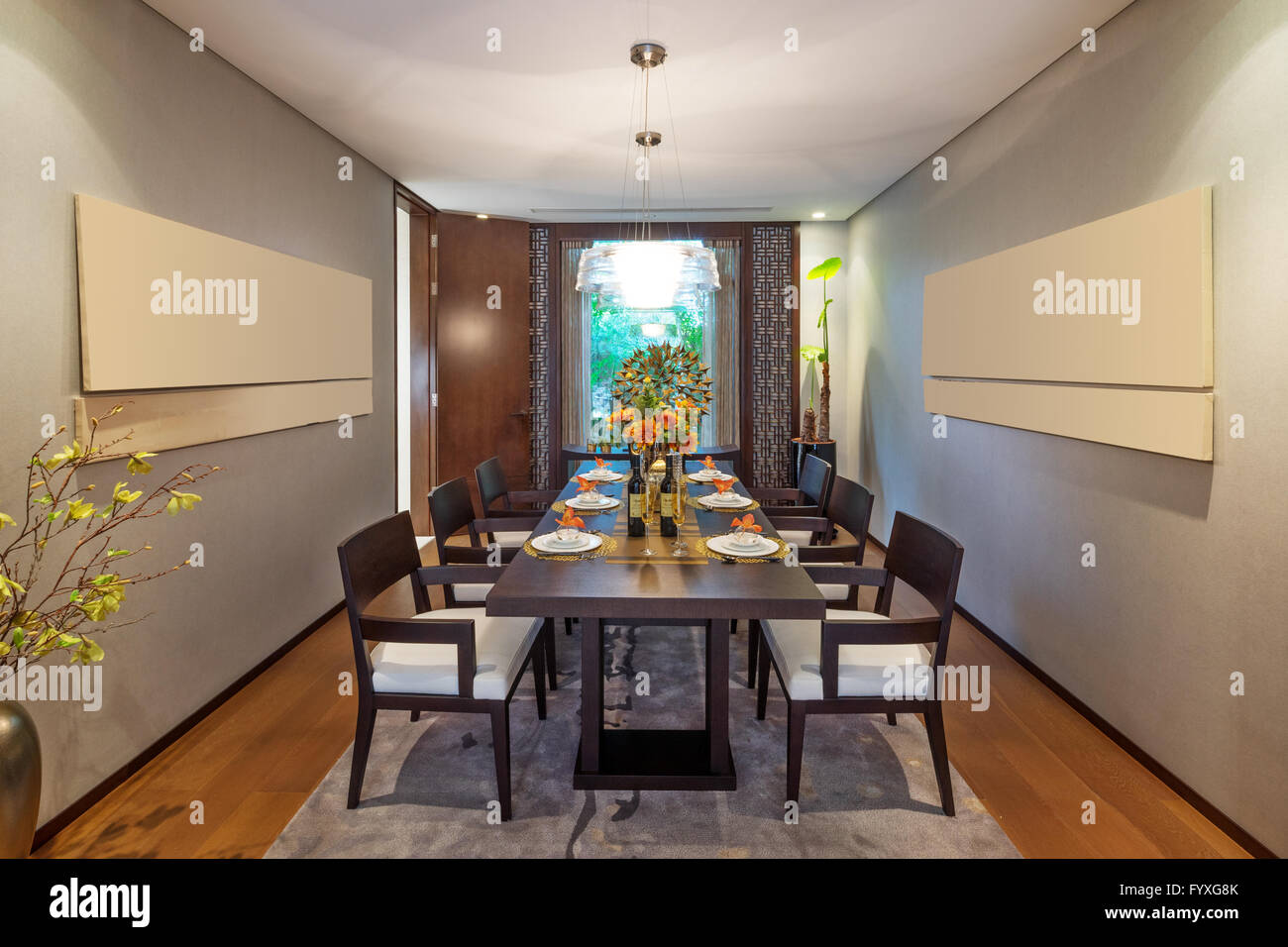 interior of modern dining room Stock Photo - Alamy