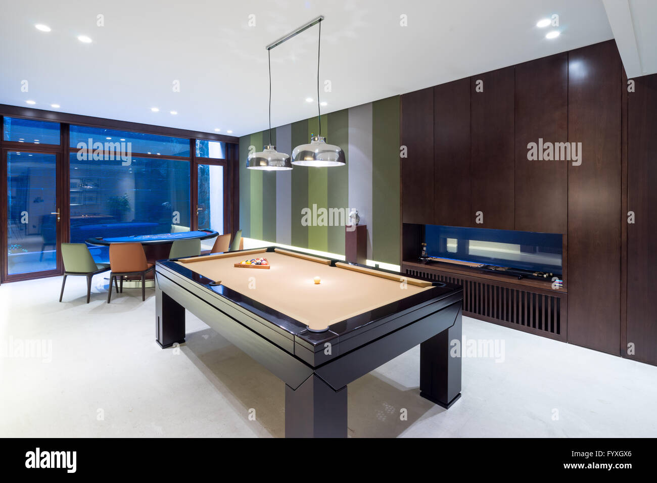 interior of modern recreation room Stock Photo - Alamy