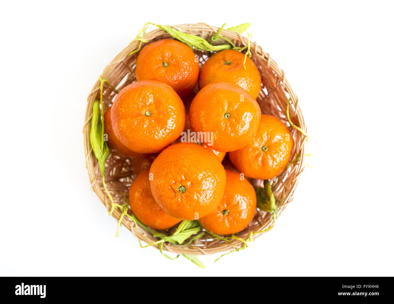 Tangerine basket mandarin Stock Photo Alamy