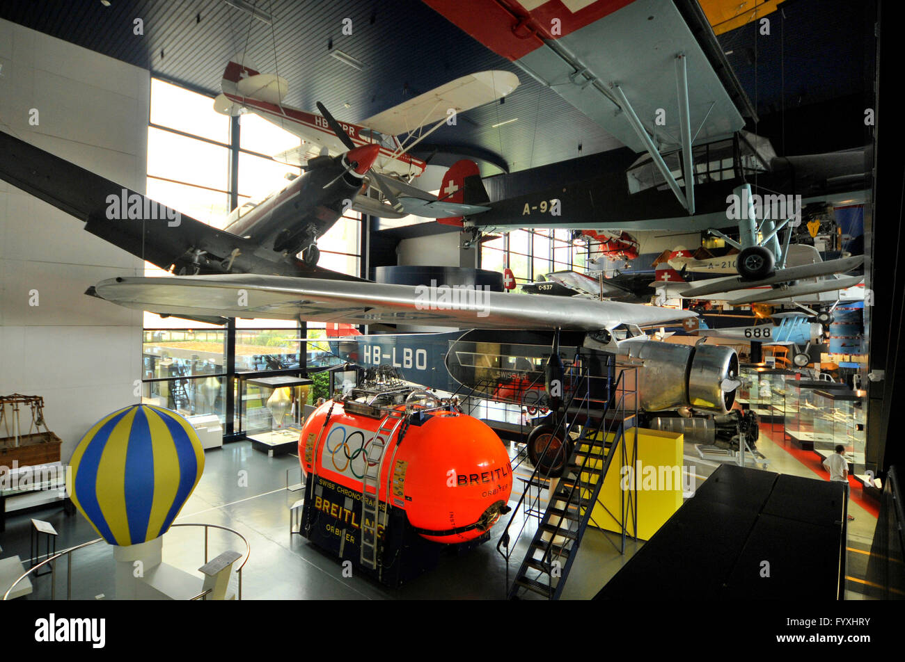 Aeronautic section, Swiss Museum of Transport, Lucerne, Switzerland / Verkehrshaus der Schweiz Stock Photo
