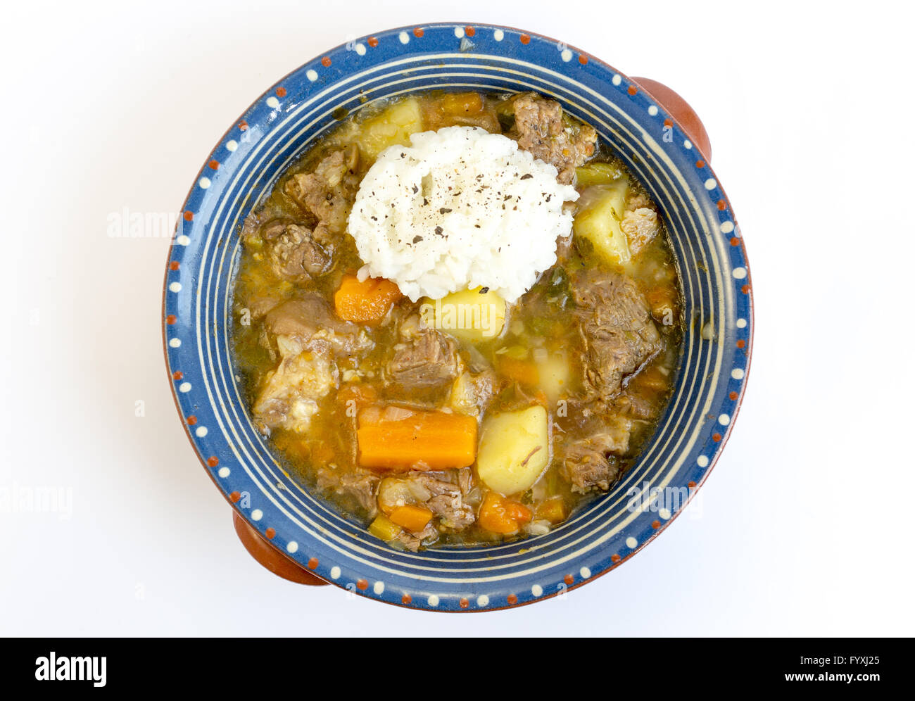 Beef Stew With Ric Beef stew with rice Stock Photo - Alamy