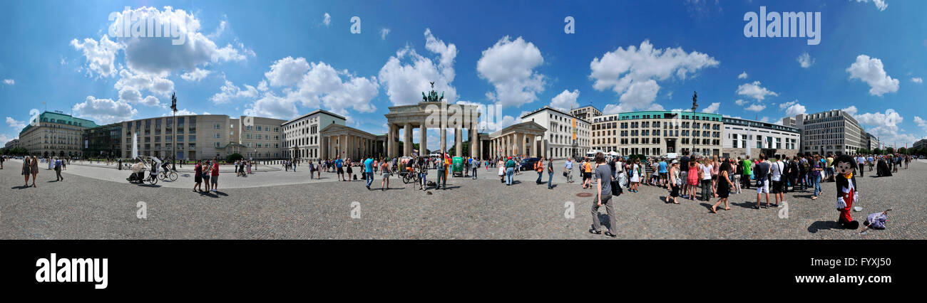 Brandenburg Gate, Pariser Platz, Mitte, Berlin, Germany / Brandenburger Tor Stock Photo