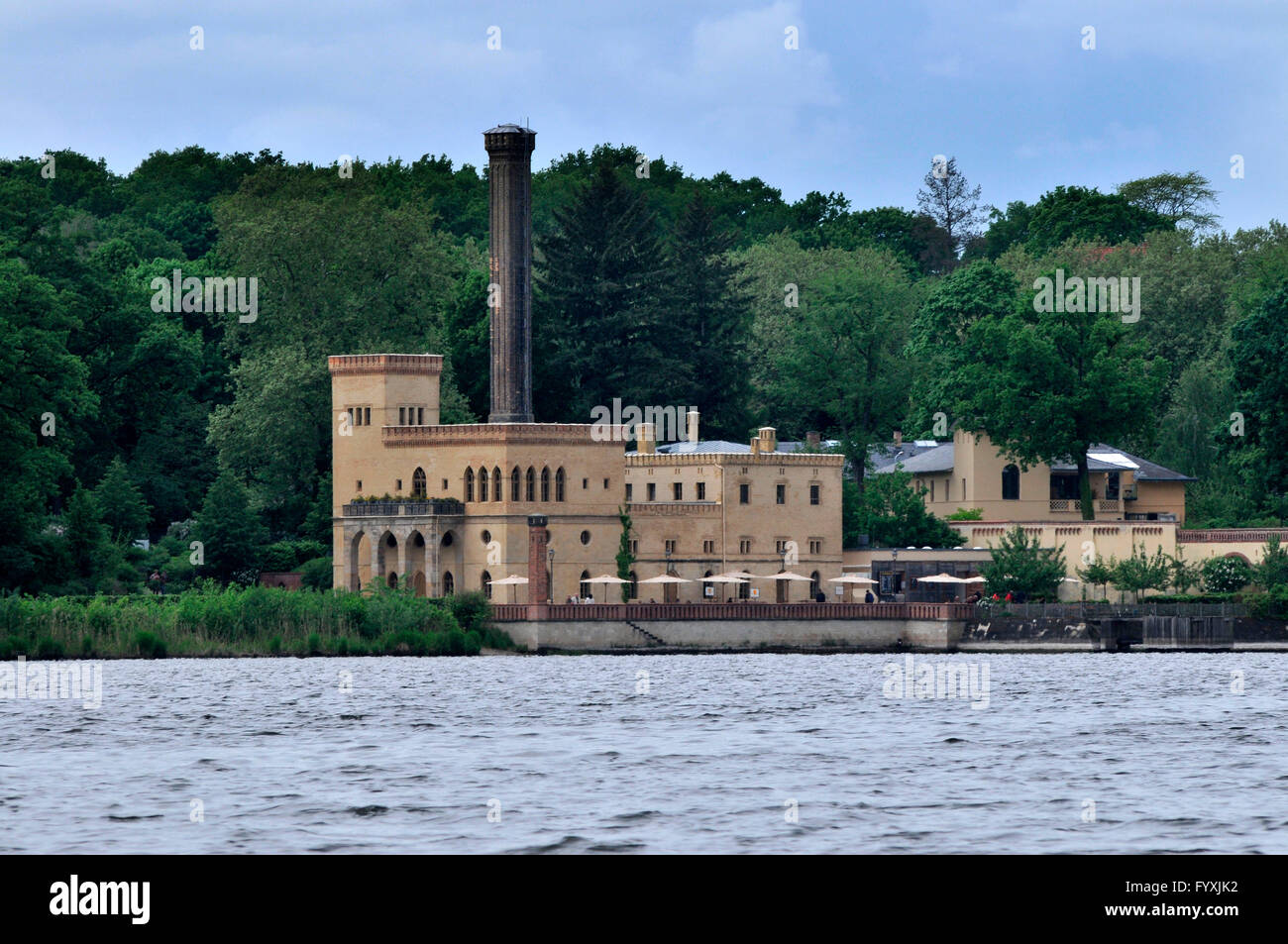 Meierei im Neuen Garten, Potsdam, river Havel, Brandenburg, Germany / dairy farm Stock Photo