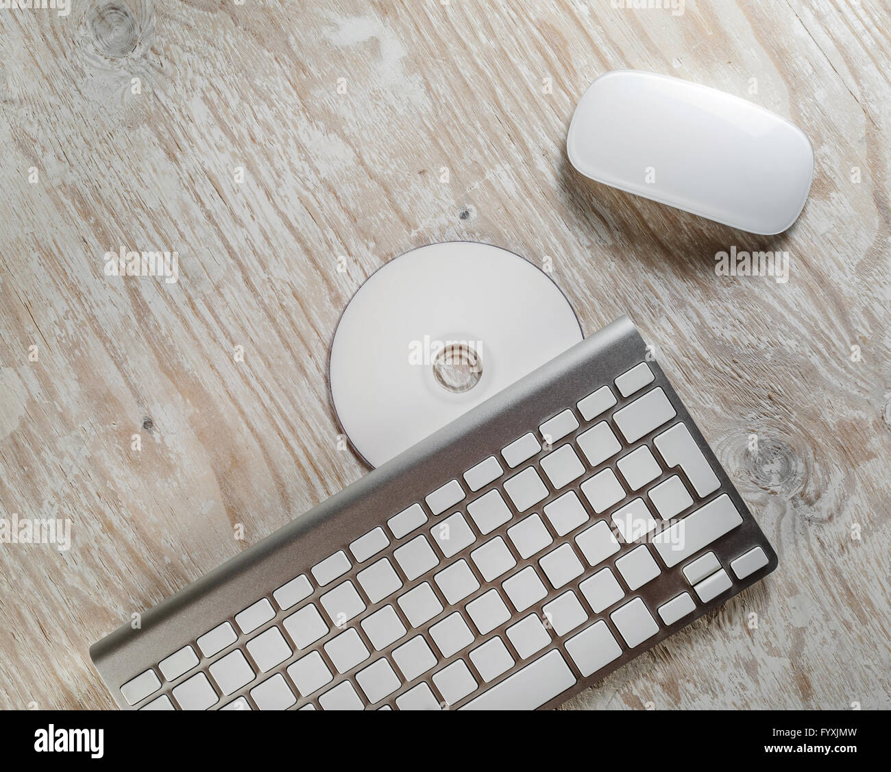 Mouse, keyboard and CD Stock Photo