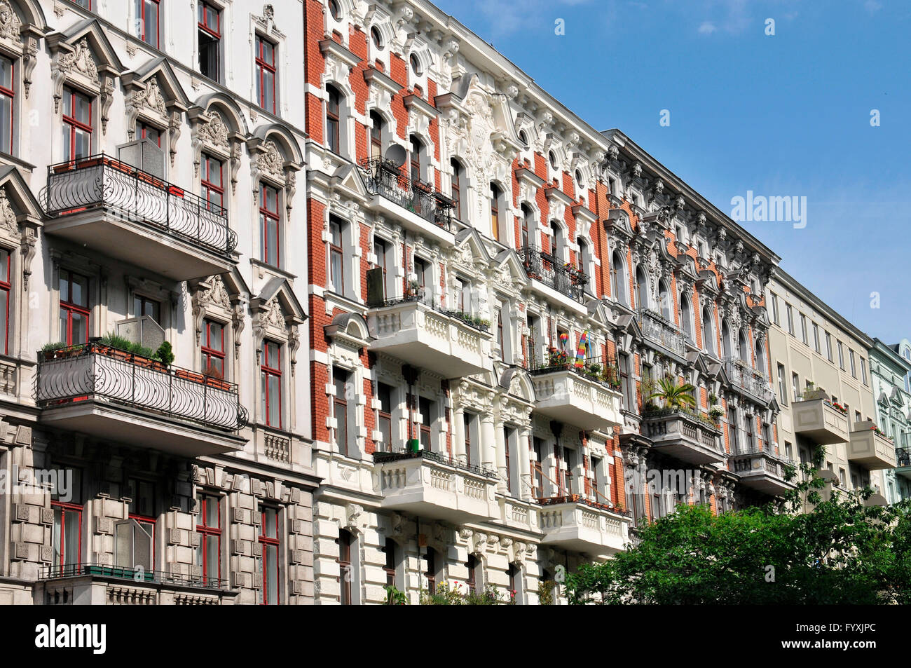 Old houses, Gotzkowskystrasse, Moabit, Berlin, Germany / appartment