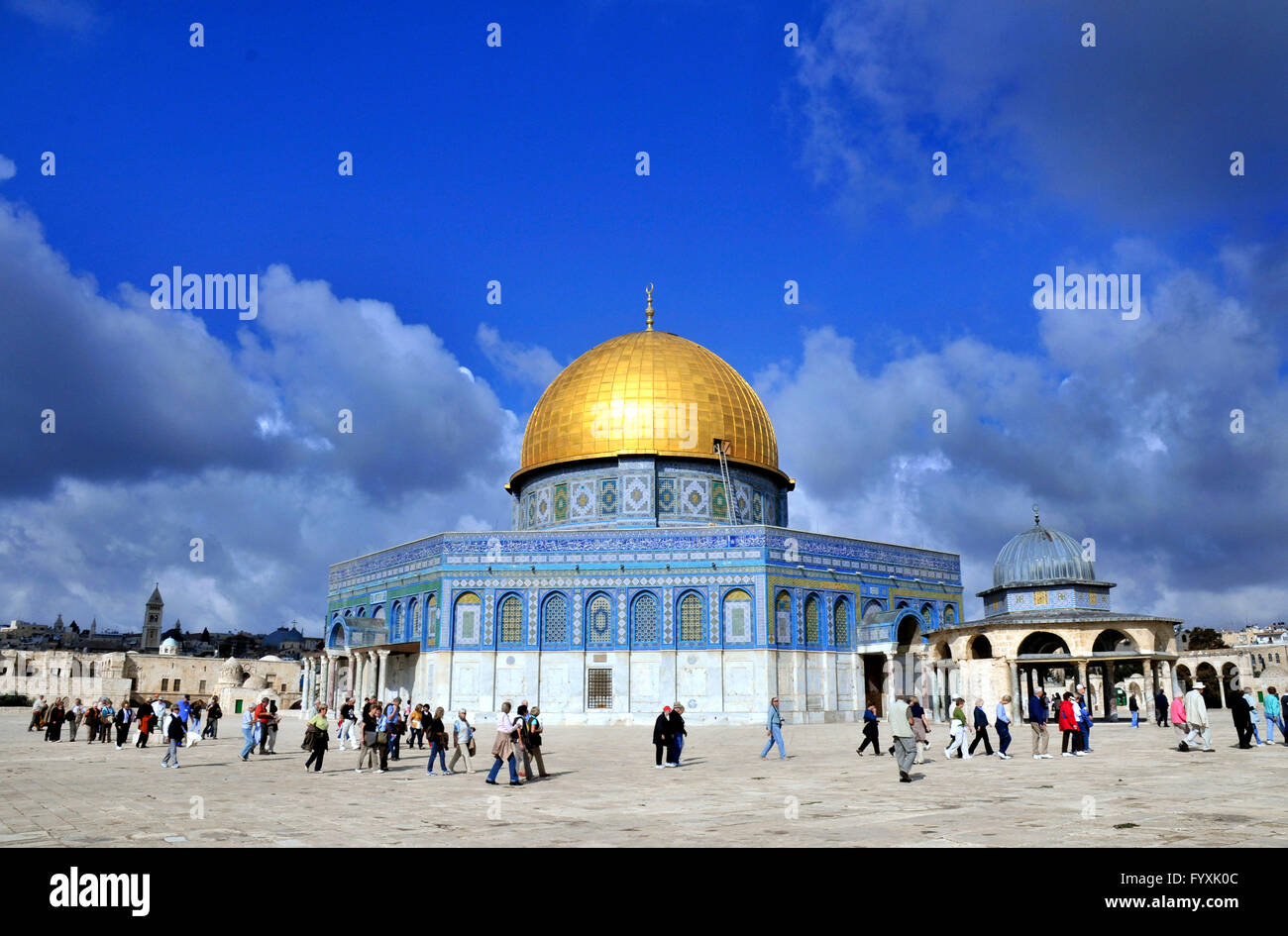 Dome of the Rock, Dome of the Chain, Temple Mount, Jerusalem, Israel Stock Photo
