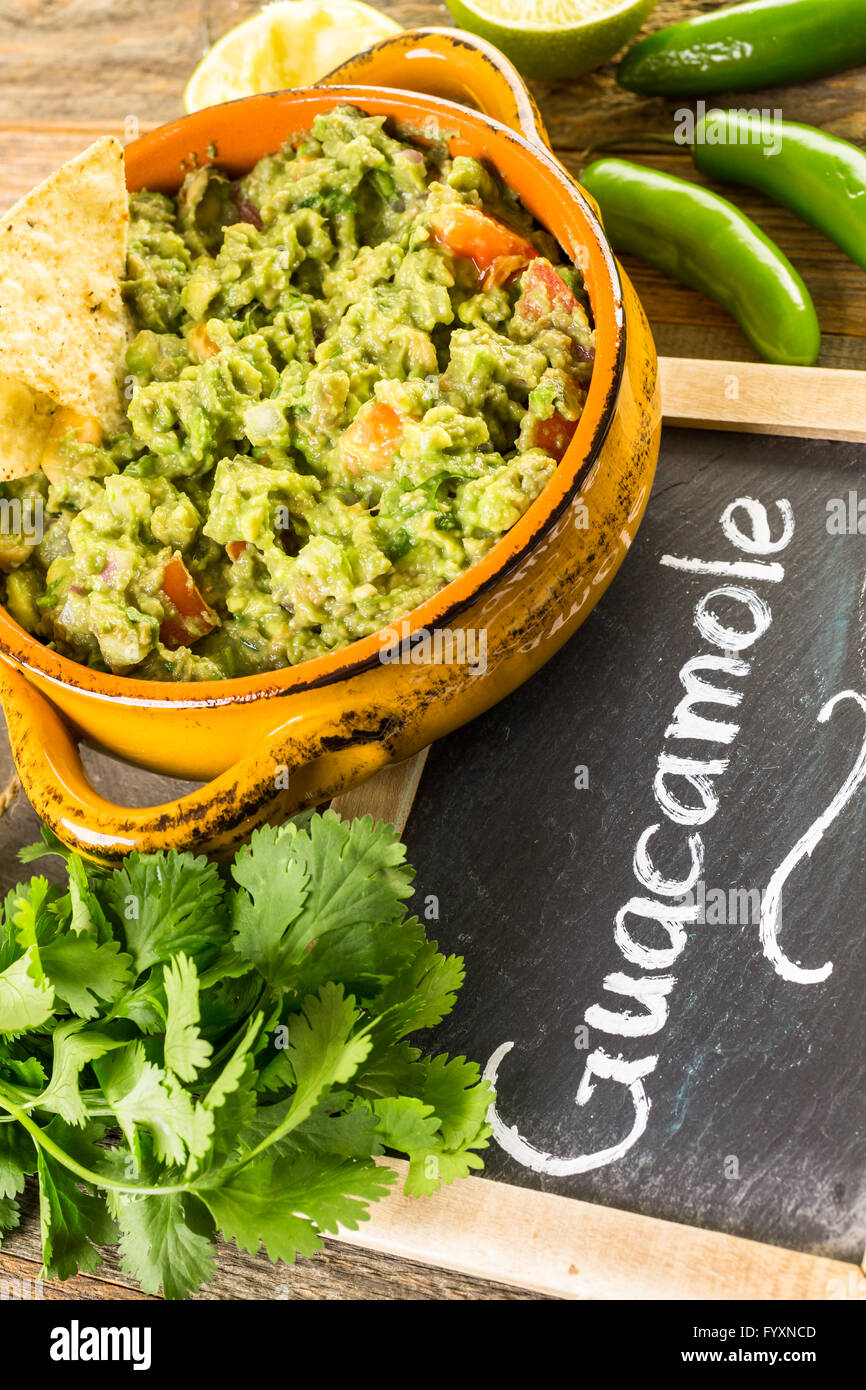 Fresh homemade quacamole in the bowl Stock Photo - Alamy