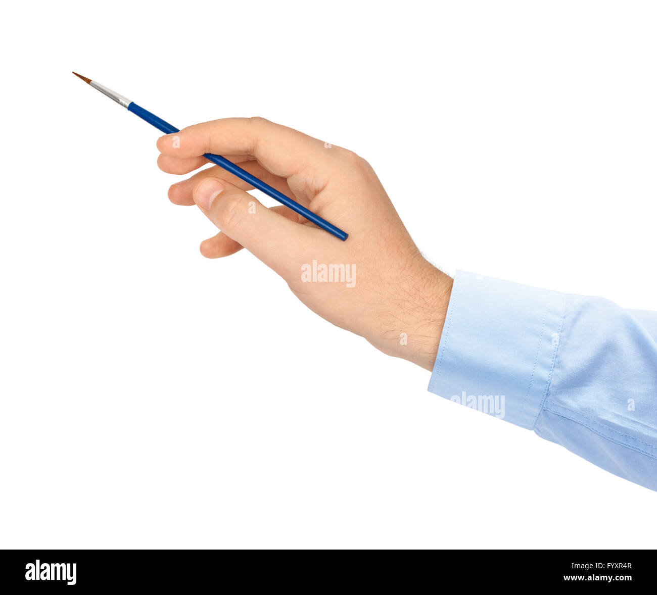 Hand with paintbrush Stock Photo Alamy