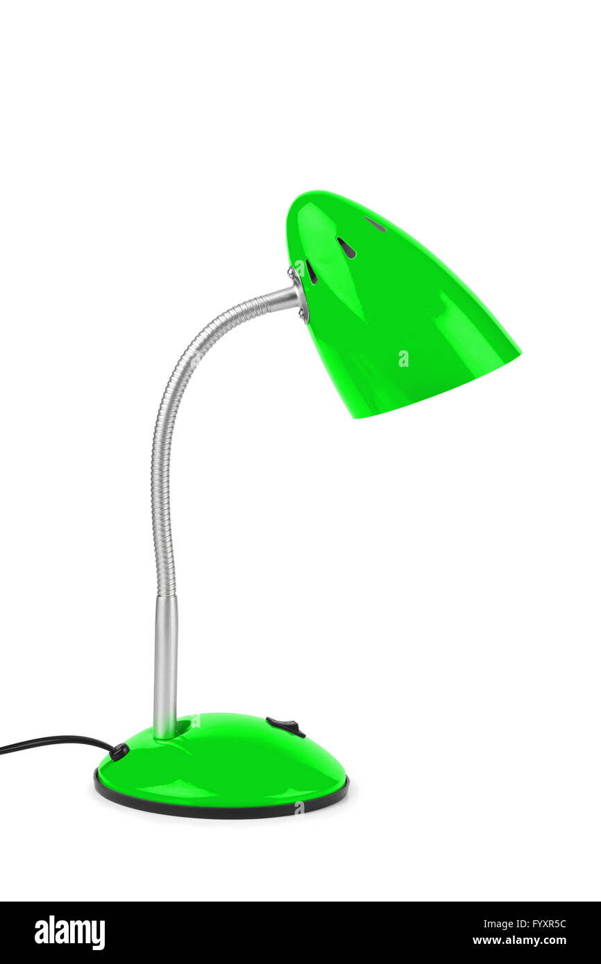 Green desk lamp Stock Photo Alamy