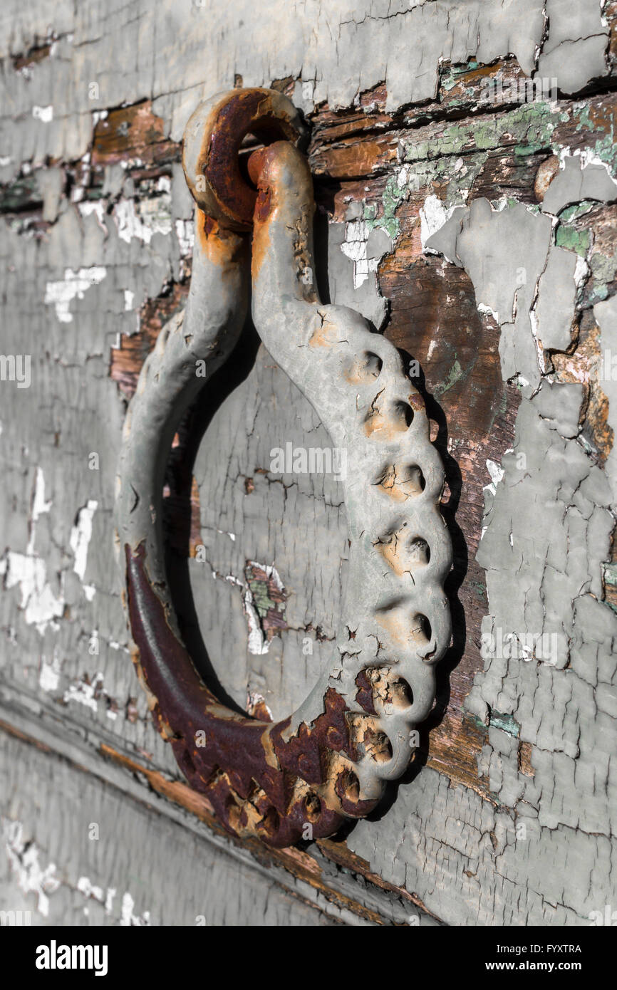 Door handles vintage Stock Photo Alamy