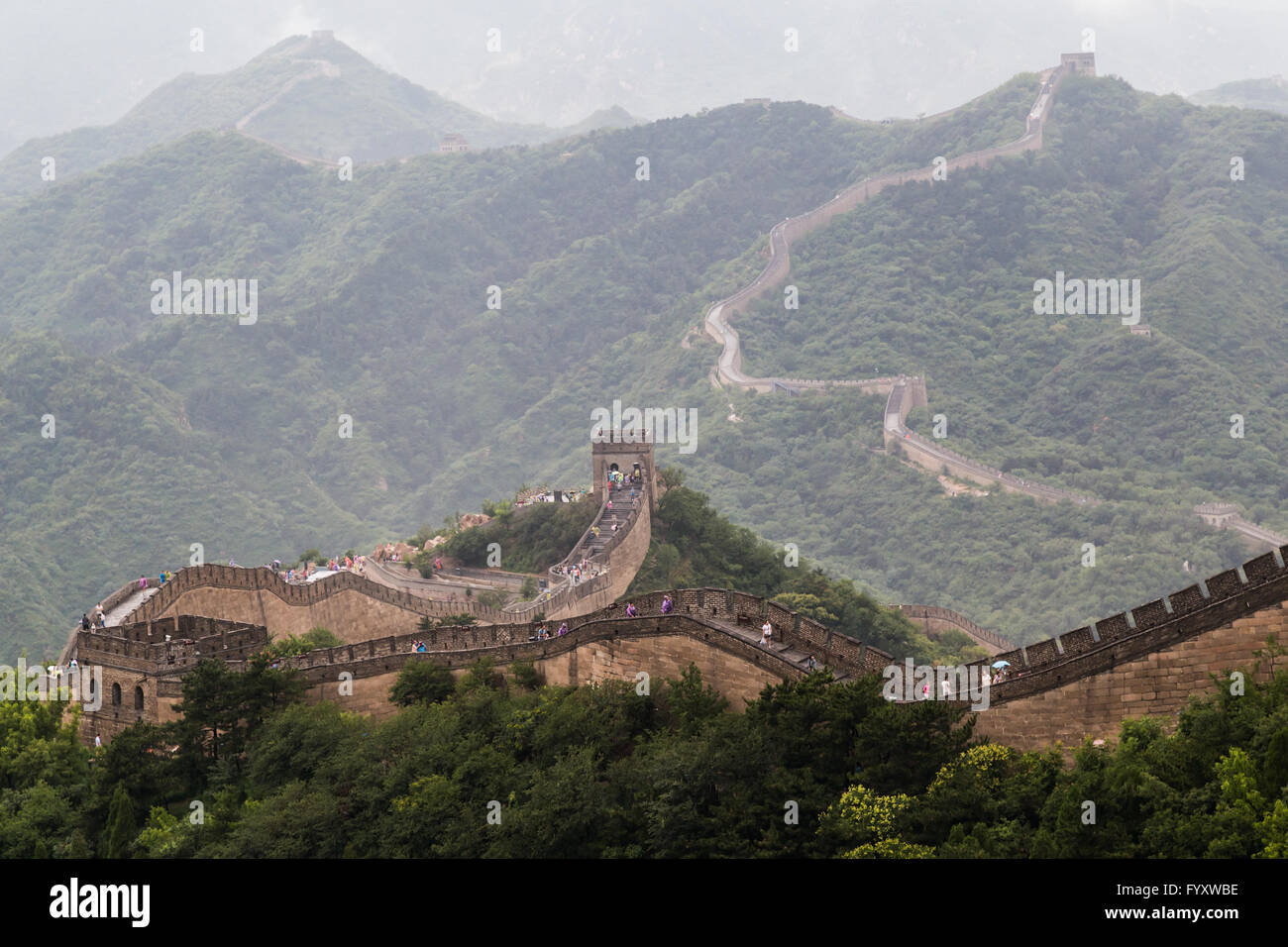 Great Wall in Beijing, China Stock Photo