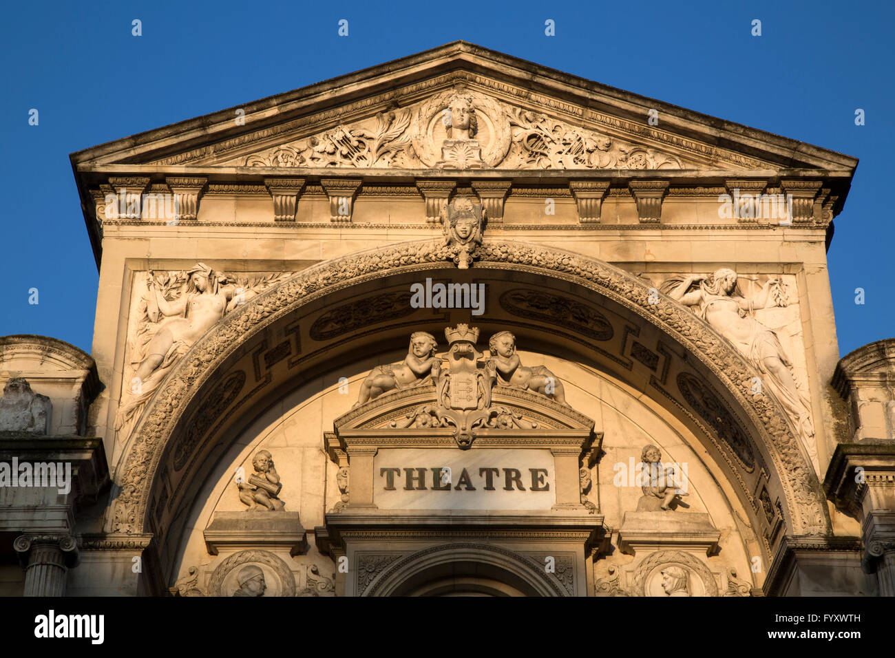 Detail on Grand Opera Avignon Facade, France Stock Photo