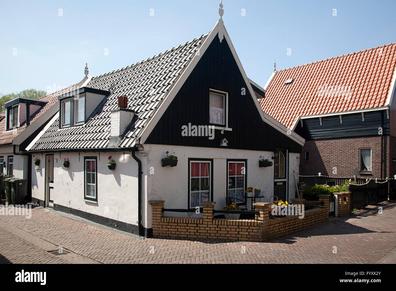 Typical house of the fishing village Urk, Flevoland, The Netherlands Stock Photo