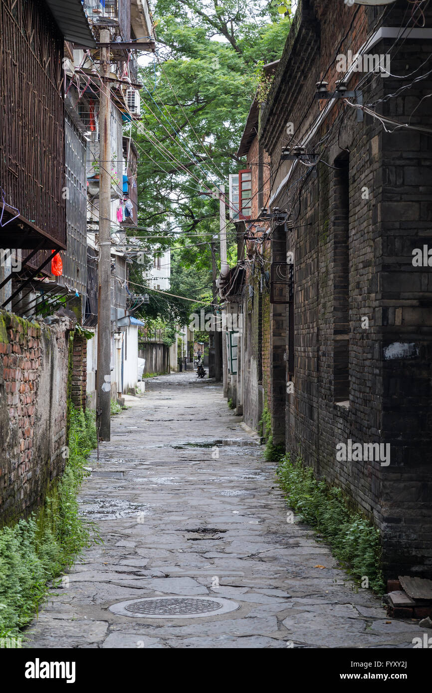 Narrow streets of Guilin on the banks of Li river, China Stock Photo