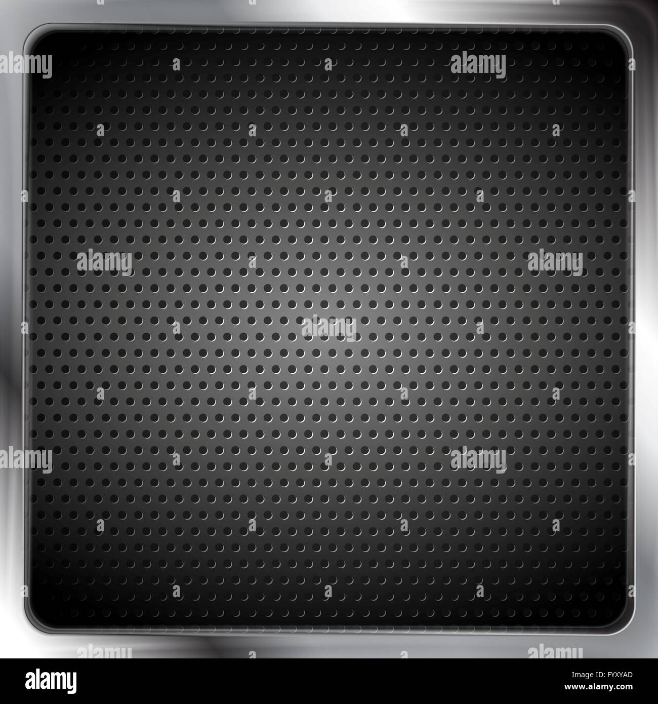 Abstract metallic silver frame with perforated texture Stock Photo - Alamy