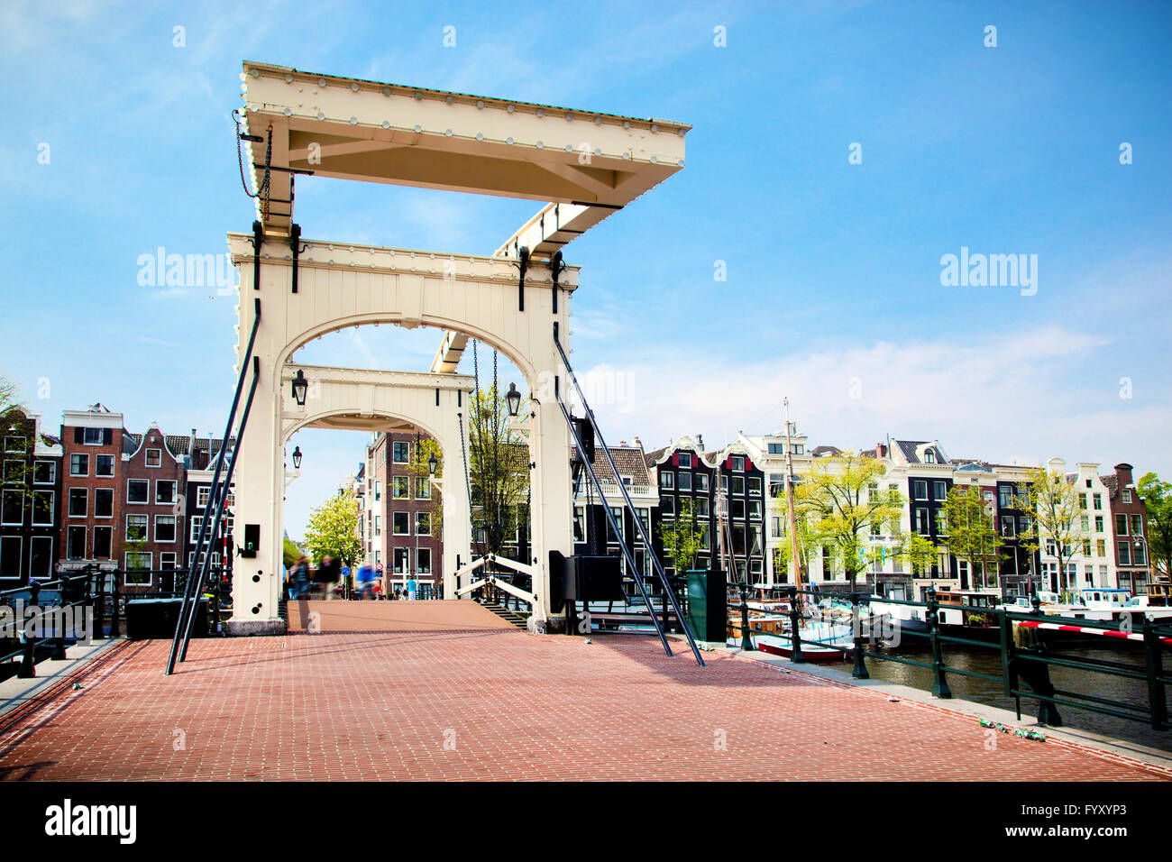 The Magere Brug, Skinny Bridge. Amsterdam Stock Photo