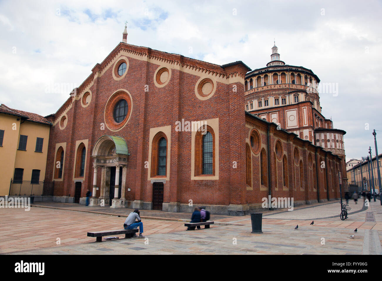 Santa Maria delle Grazie church in Milan Stock Photo