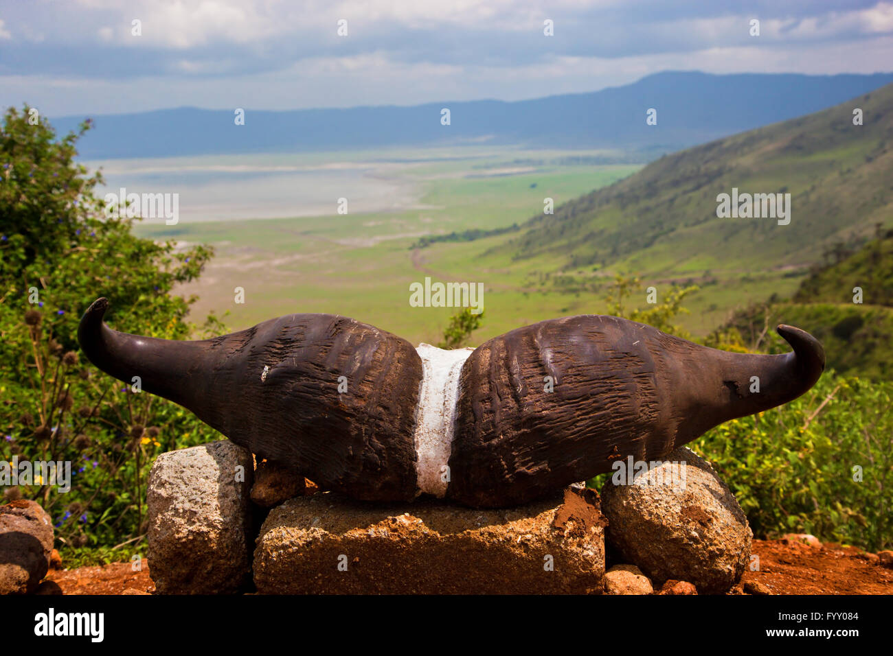 Ngorongoro crater in Tanzania, Stock Photo