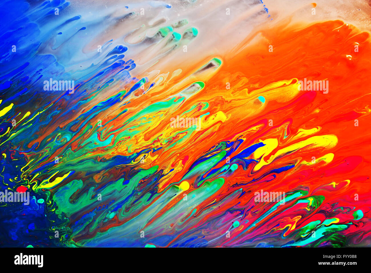 Colorful abstract acrylic painting Stock Photo