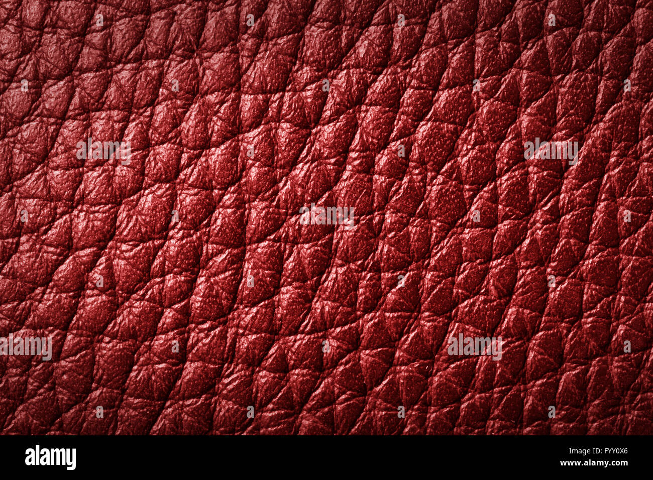 Genuine red leather background Stock Photo