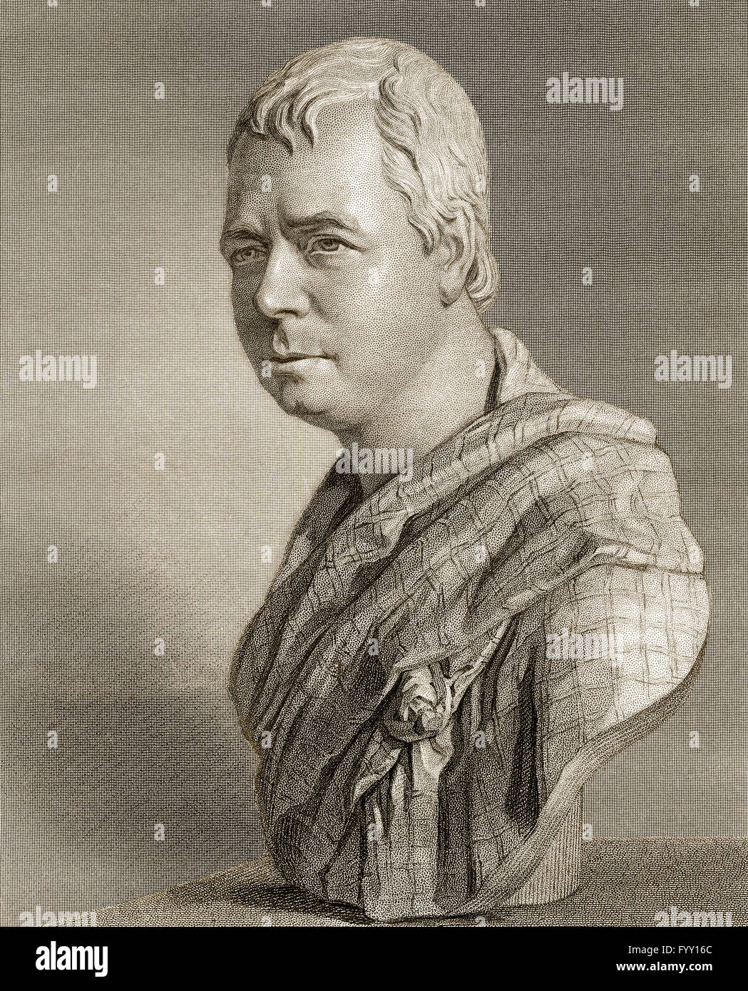 Sir Walter Scott, 1st Baronet of Abbotsford, 1771 - 1832, a Scottish poet and writer, Stock Photo