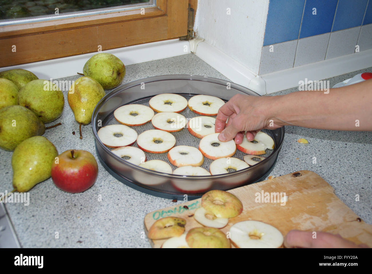 Drying fruits Stock Photo