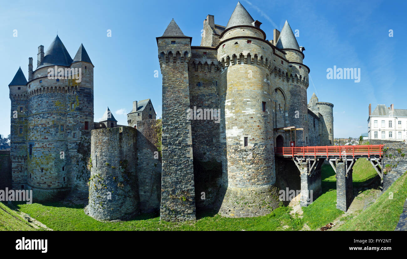 Medieval castle in the town of Vitre. Stock Photo