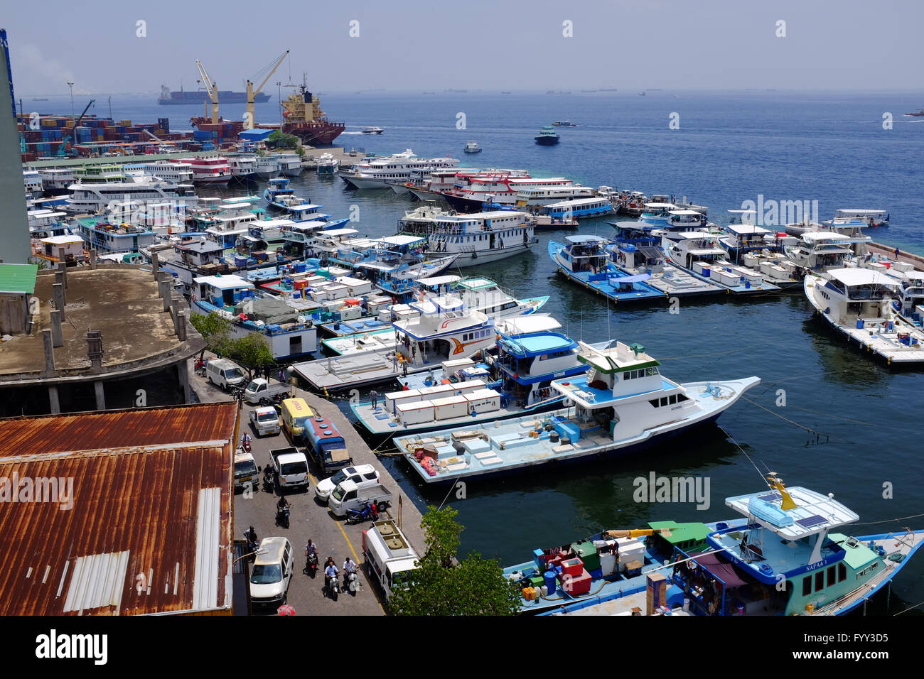 Male' North Harbour Stock Photo Alamy
