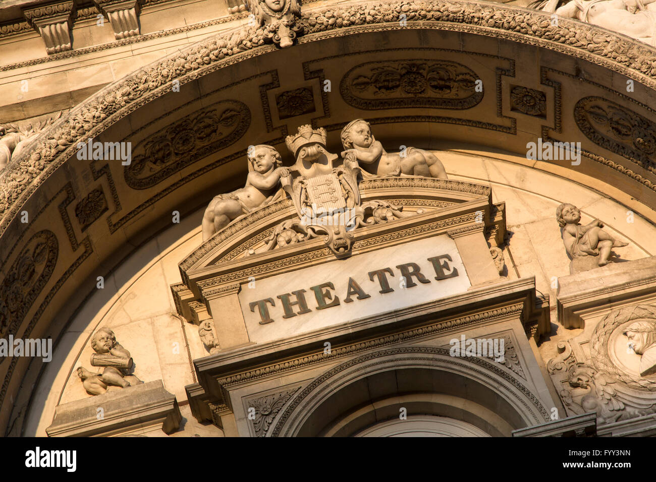 Detail on Grand Opera Avignon Facade, France Stock Photo