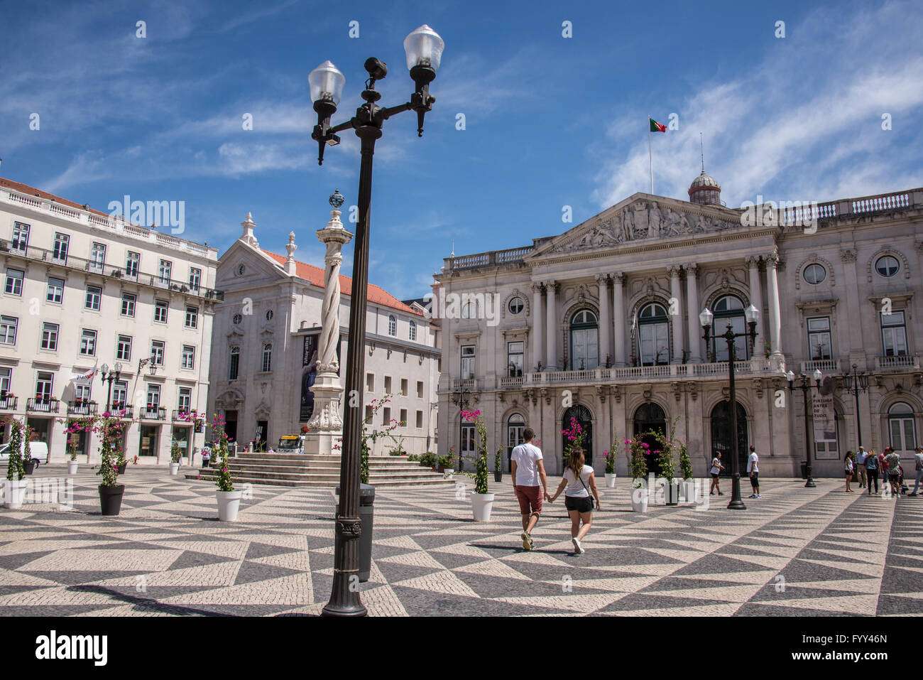 europe-portugal-lisbon-baixa-praca-do-municipio-city-hall-stock