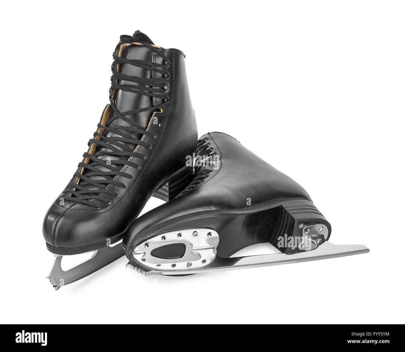 Black figure skates Stock Photo Alamy