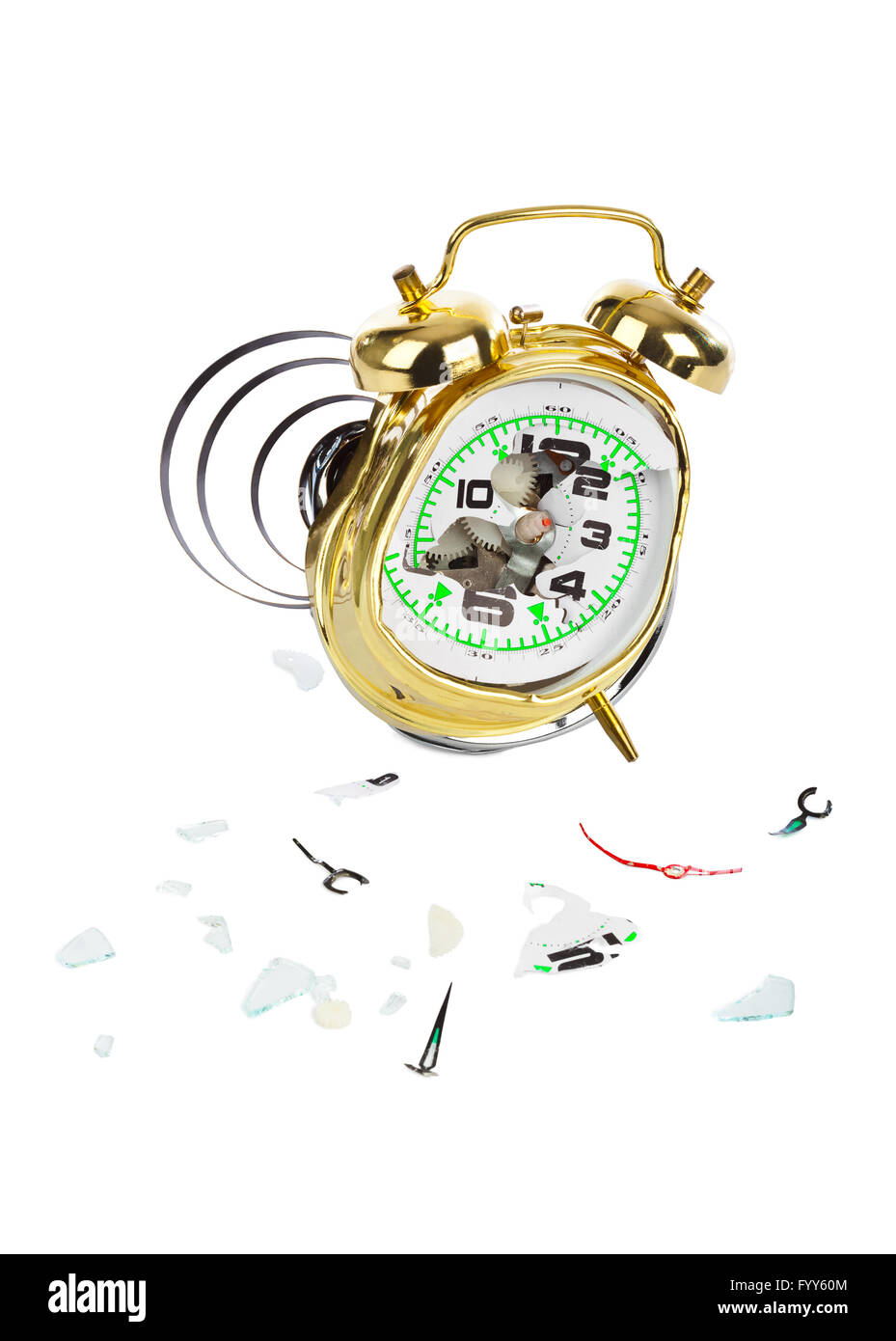 Broken alarm clock Stock Photo Alamy