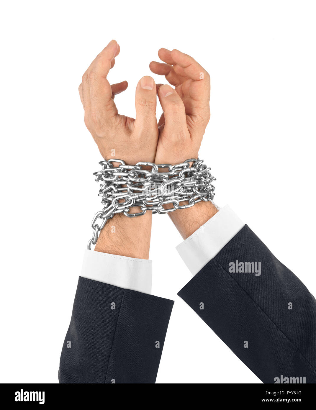 Hands and chain Stock Photo