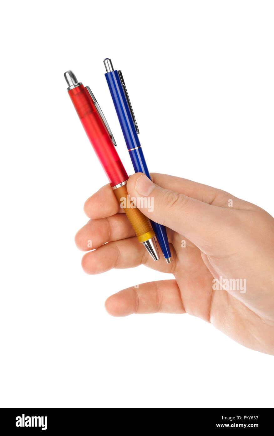 Hand giving pens Stock Photo Alamy