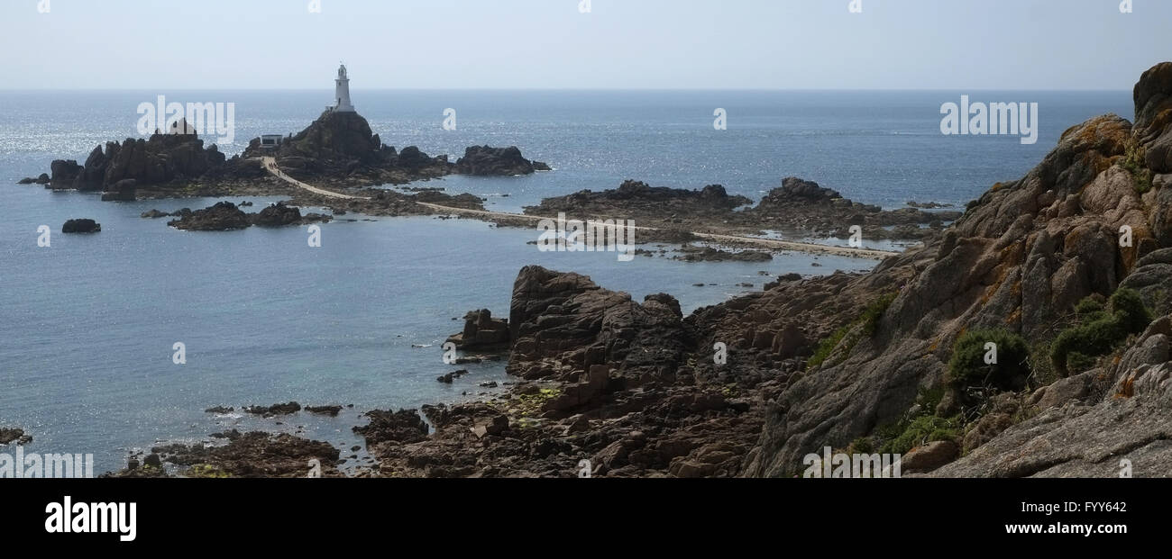Lighthouse La Corbiere Stock Photo