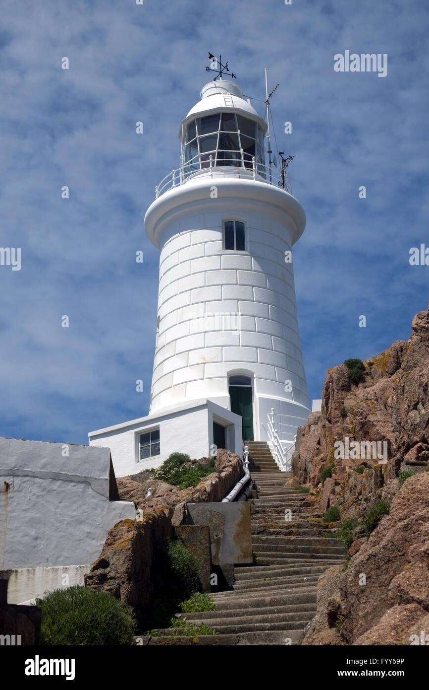 Corbiere Lighthouse, Jersey Stock Photo