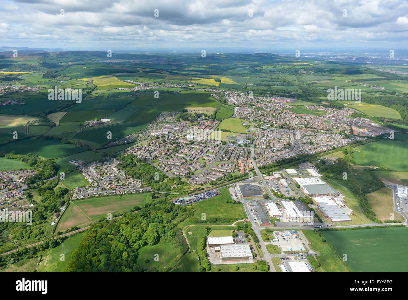 An aerial view of the North Yorkshire town of SkeltoninCleveland