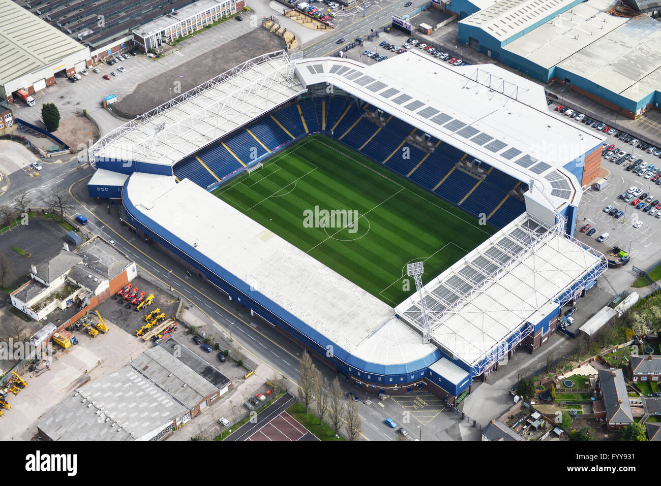 An aerial view of The Hawthorns, home of West Bromwich Albion FC Stock Photo